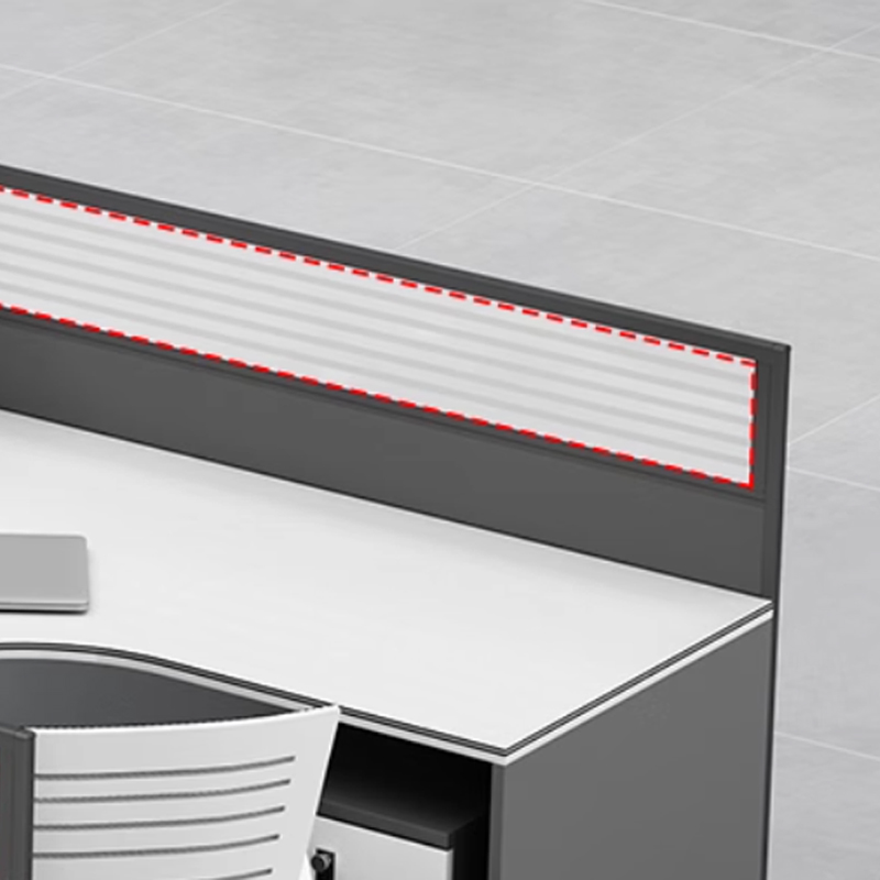 中豫鑫泽 ZYXZ5031835 屏风办公桌职员工位卡座 T字型双人位含柜高清大图