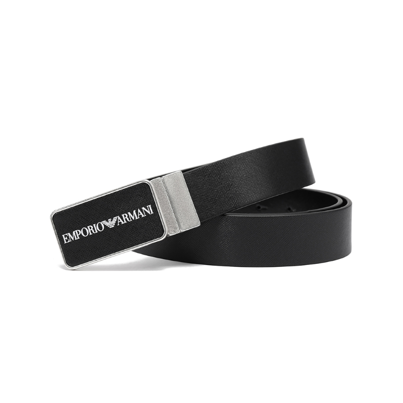 阿玛尼emporioarmani男士徽标印花复古做旧搭扣可裁剪双面皮带腰带y4s