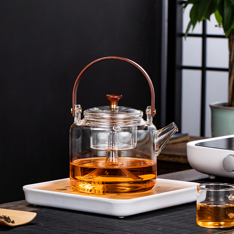 玻璃煮茶壶加厚耐高温蒸汽煮茶器魅扣家用烧水壶电陶炉