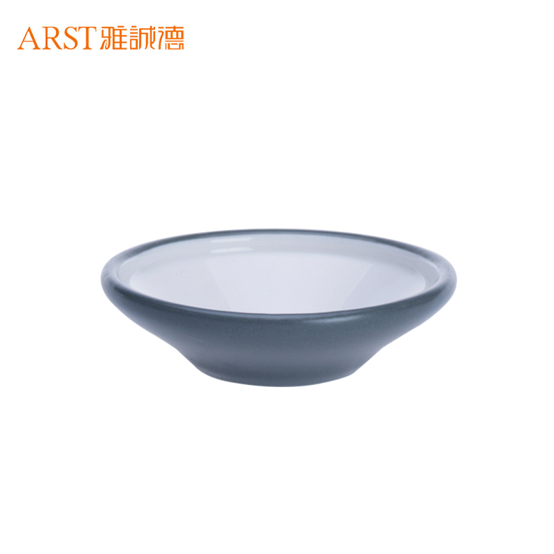 雅诚德(arst) 北欧简约陶瓷器碗家用吃饭 餐具组合米饭碗沙拉碗面碗西餐牛排盘菜盘蓝色 灰色-酱味碟4个装