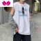 七斓运动背心男健身夏季宽松潮牌ins坎肩上衣胖子大码篮球无袖t恤内搭
