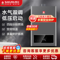 樱花(SAKURA)燃气热水器13升防冻带记忆合金 三档变升 无氧铜水箱JSQ25-PSY505(A)(天然气)