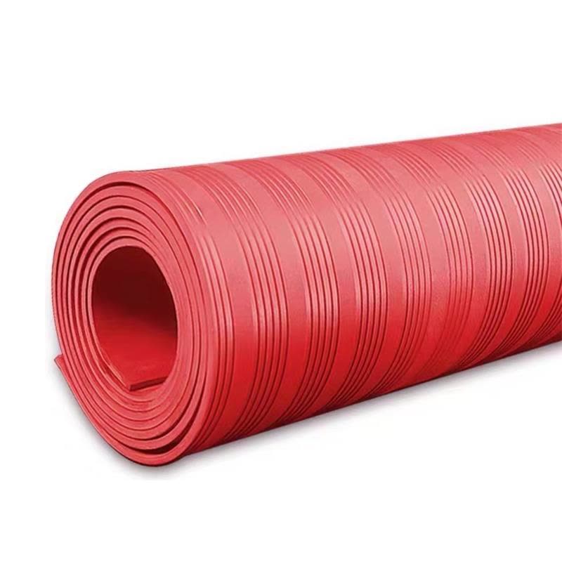 盛京联硕高压绝缘橡胶板红色防滑地垫8.0mm厚 50Kg[1*3米]卷图片