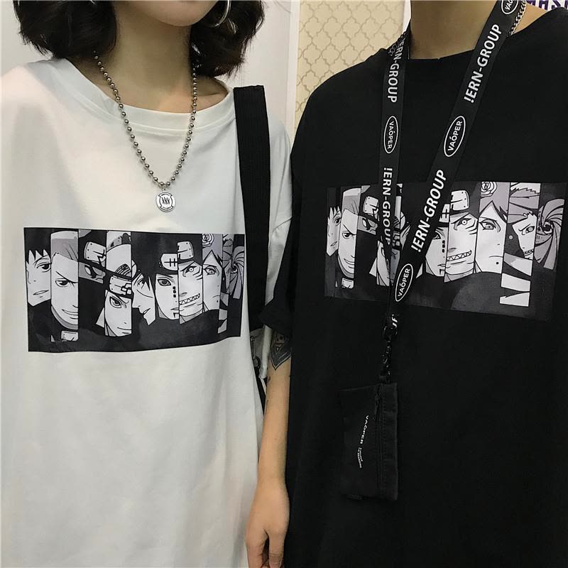2019夏装新动漫火影忍者短袖T恤原宿风男女情侣衫宽松短袖上衣服潮 威珺图片