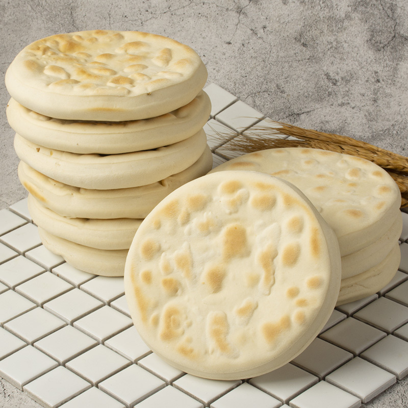 陕西白吉馍饼肉夹馍饼胚商用里脊肉饼夹菜烧饼速食小吃白吉饼原味 淡