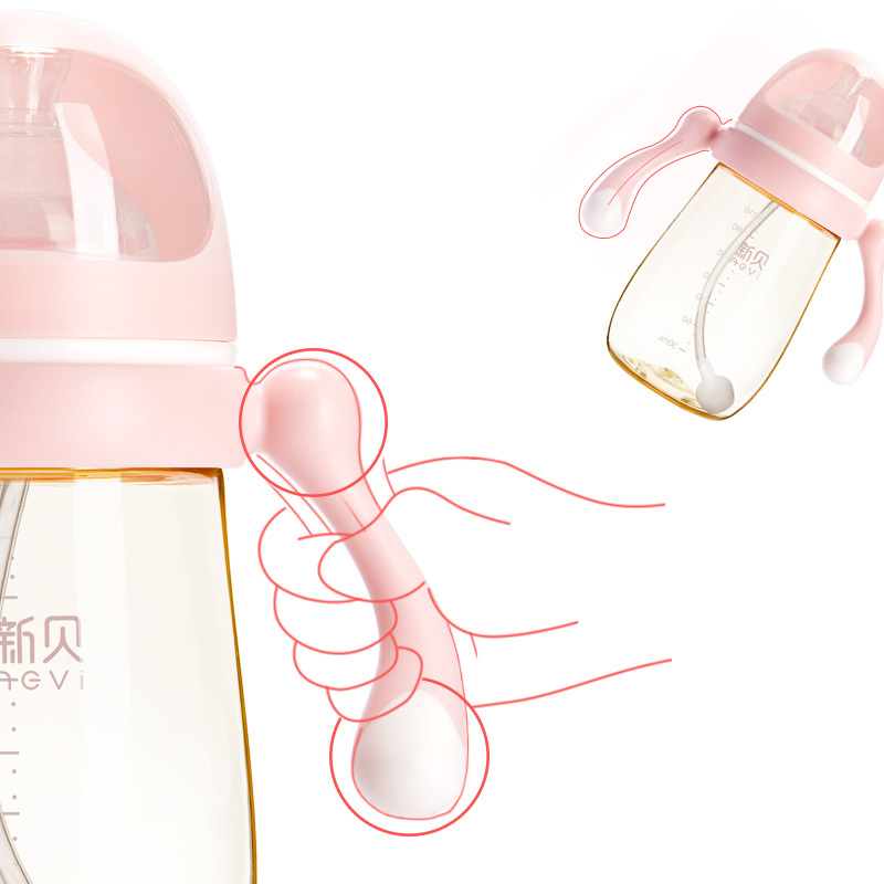 新贝宇航员系列奶瓶 宽口径PPSU奶瓶270ml粉色 9067高清大图