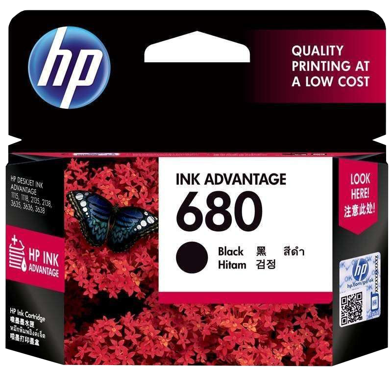 惠普 hp F6V27AA 680 黑色墨盒 (适用Deskjet 2138 3638)