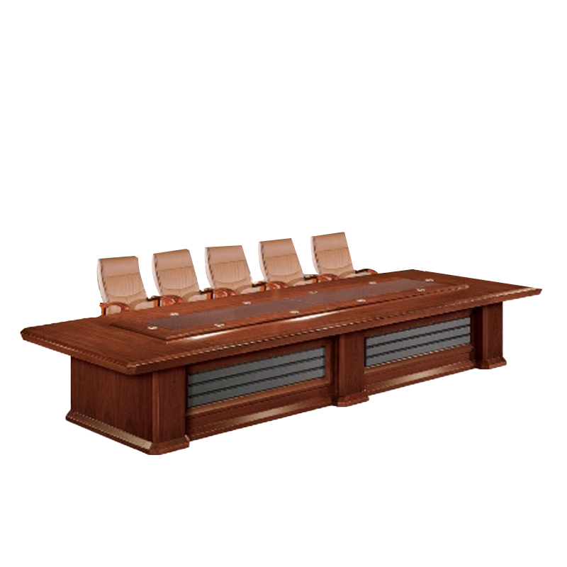 大央会议桌H-40819 4000W*1500D*760H 办公家具会议桌长方形大型长桌简约现代会议室洽谈桌高清大图