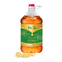仁义 东北大豆油4L 油炸煎烤植物油 非转基因食用油 绿色食品 少油烟 桶装家用实惠装 餐饮批发
