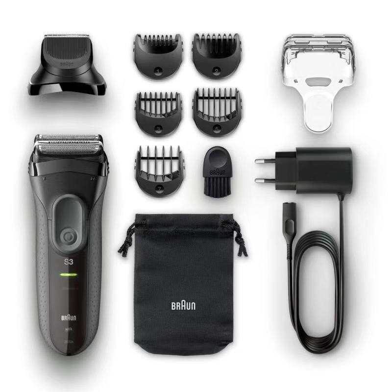 博朗(BRAUN)电动剃须刀礼物3000BT充电式胡须刀往复式刮胡刀高清大图