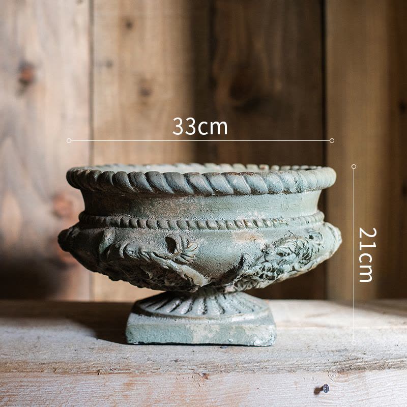 美帮汇古典纹饰柱头花盆花器花瓶凡尔赛复古艺术风格花园装饰法式 古典柱头盆(B款) 大图片