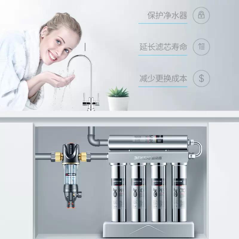 德国德克西DQ-2 大流量前置过滤器 家用净水器 反冲洗全屋自来水滤水器 5T(免费安装)