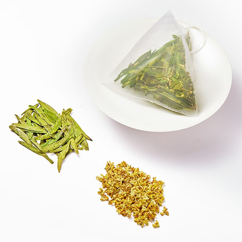 忆江南 桂花龙井袋装泡茶包桂花茶花茶叶花草茶明前龙井 桂花龙井30g高清大图