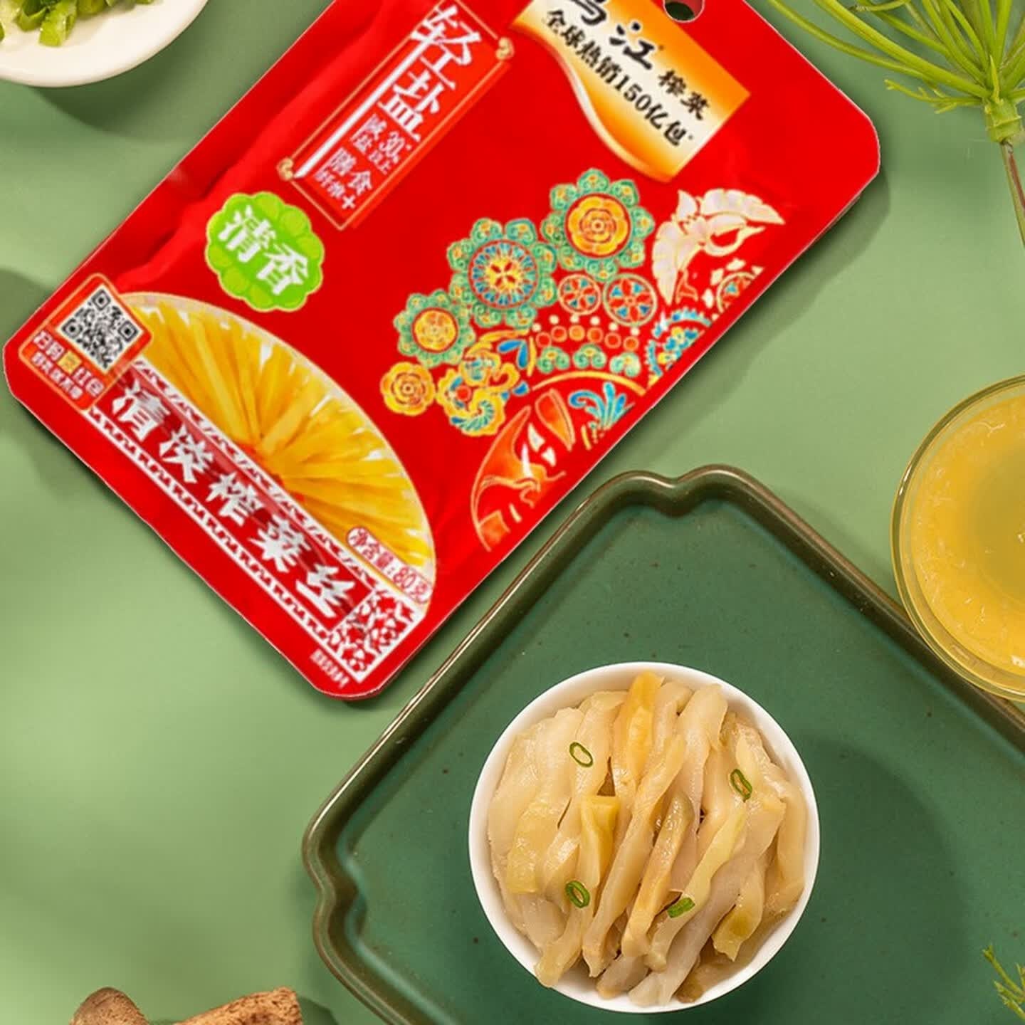 乌江清淡榨菜丝80g清香不辣轻盐下饭菜配粥拌面佐餐咸菜小菜 乌江清淡榨菜丝80g*5袋高清大图