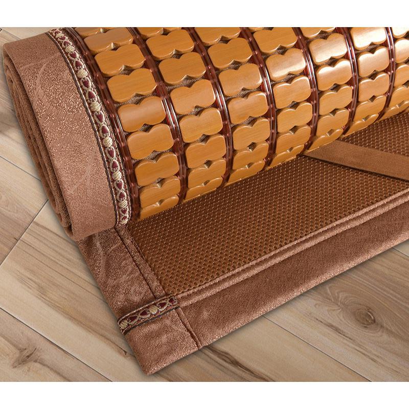 美帮汇凉席夏季碳化麻将席1.8m床垫1.5m折叠双人床窄包边竹麻将凉席高清大图