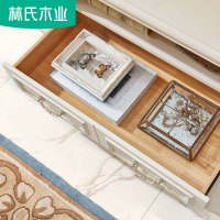 林氏木业客厅仿大理石电视柜茶几组合套装欧式现代简约家具KN620H