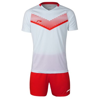 50元  李宁 组队套装 AATL099-6 白/红