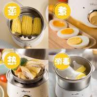 小熊(Bear)煮蛋器双层迷你智能定时304不锈钢蒸蛋器煮蛋机蒸蛋机电蒸锅家用早餐神器自动断电 双层 ZDQ-A07U1