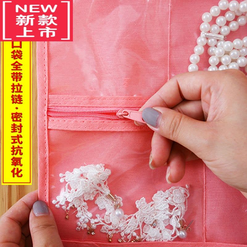 可莉允透明珠宝耳环耳饰发卡发夹展示架戒指项链存放首饰品收拾收纳挂袋图片