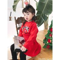 [2件2折价:46]moomoo童装女童新年款毛织套装春秋新款时尚可爱卡通两件套