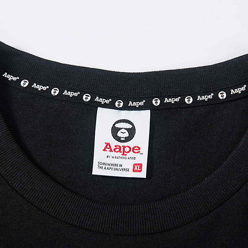 Aape 潮牌字母猿人头印花休闲短袖T恤男女