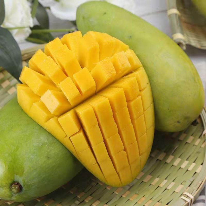 唇鲜时光芒果 唇鲜时光云南高山纯正大青芒5斤9斤