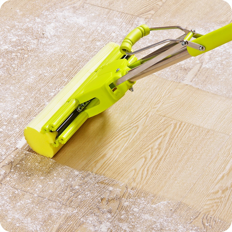 免手洗吸水海绵拖把家用滚轮式胶棉拖把挤水拖布海棉拖把头拖墩