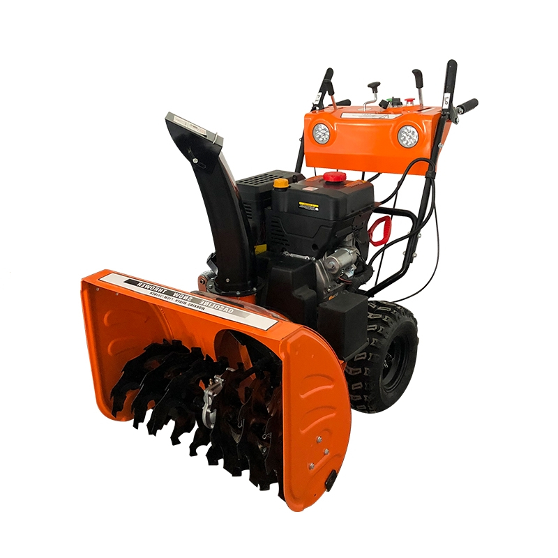 古达手推式扫雪机小型 齿轮扫雪车物业清雪多功能座驾除雪燃油抛雪机