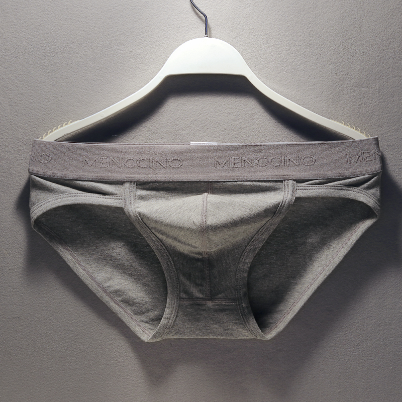 ideamini2条男士内裤三角棉性感简约舒适透气低腰紧身青年短裤头黑白