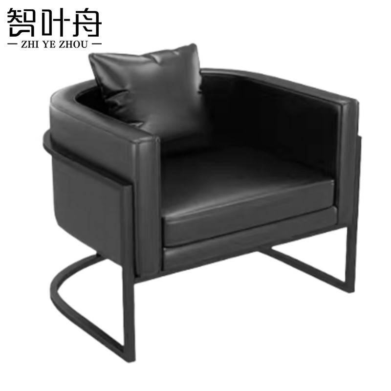 智叶舟休闲沙发单人位65*64*70cm张高清大图