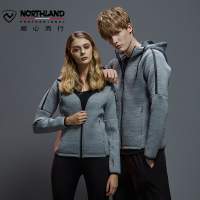 诺诗兰(NORTHLAND)户外休闲衣户外秋冬男女情侣款防风保暖弹力运动花灰绒外套GL065707/GL062708