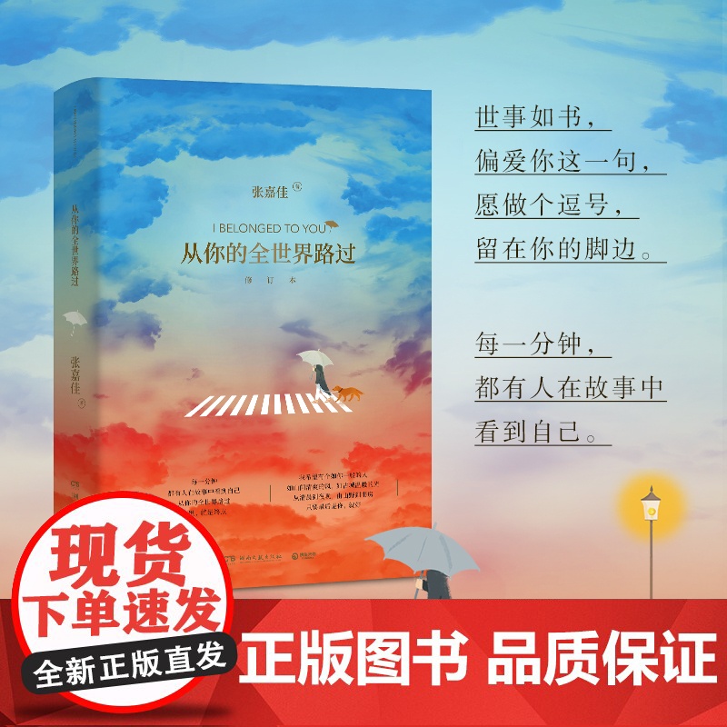 正版书籍 从你的全世界路过 修订本 张嘉佳 新增文章 终点 书人气作品长篇小说青春文学都市小说书籍 湖南文艺出版社高清大图
