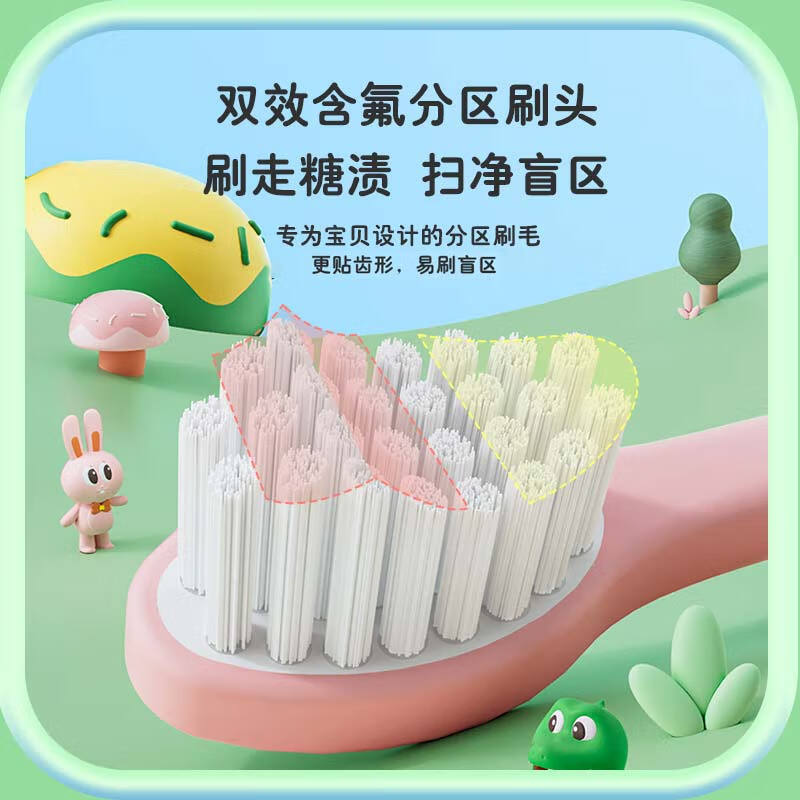 美的(Midea)YE1儿童电动牙刷 声波震动 90天续航 学生/生日礼物 三种模式 智能定时宝宝高密软毛小孩专用高清大图