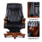 中伟(ZHONGWEI)老板椅总裁椅商务大班椅办公椅子可躺转椅黑色-五轮带搁脚