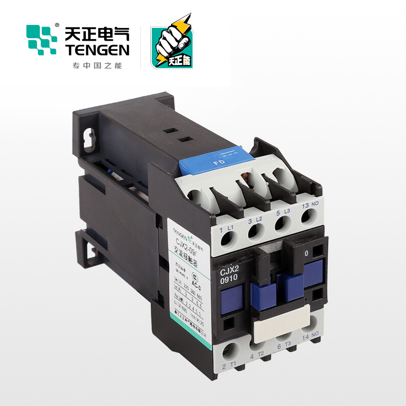 天正电气 CJX2-0910 220V 3NO 1NO 9A 50Hz 3P 02010070022 交流接触器