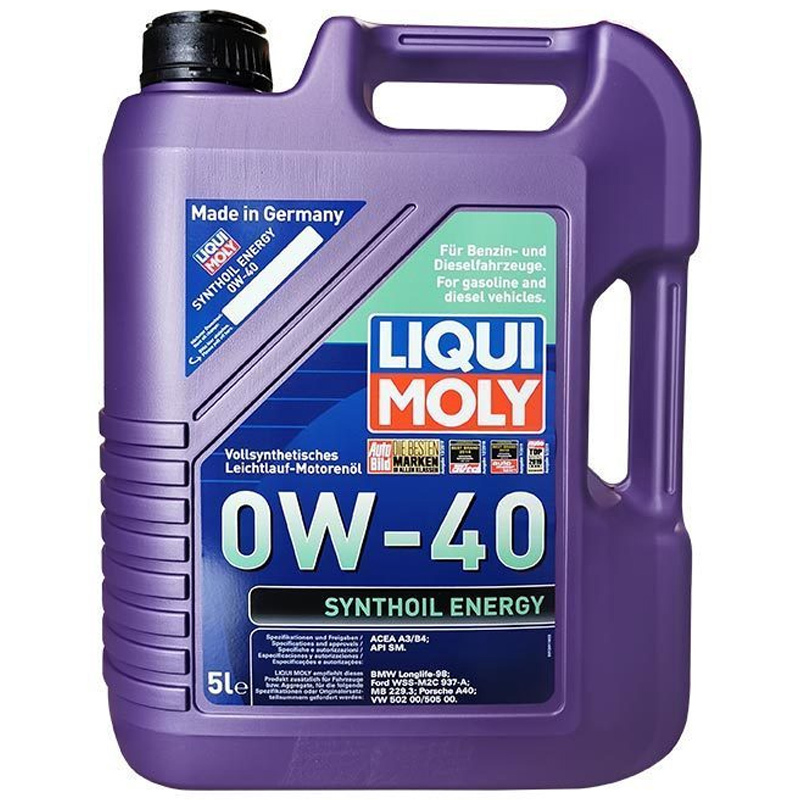 力魔(LIQUI MOLY) 能量型 全合成机油 0W-40 A3/B4 SM 5L 德国原装进口