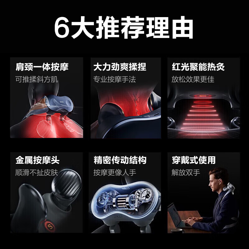 SKG H7 肩颈按摩仪 商务蓝 豪华款FK010950高清大图