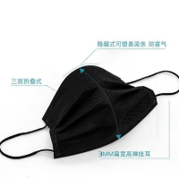 DXBG一次性成人防护口罩 黑色款 三层防护 防细菌防粉尘防飞沫防柳絮 50片装(5包起拍)
