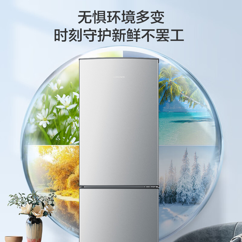 容声(Ronshen) 178升 两门小型家用宿舍小户型办公室租房用,节能低噪,急速冷冻双门小冰箱BCD-178D11D高清大图