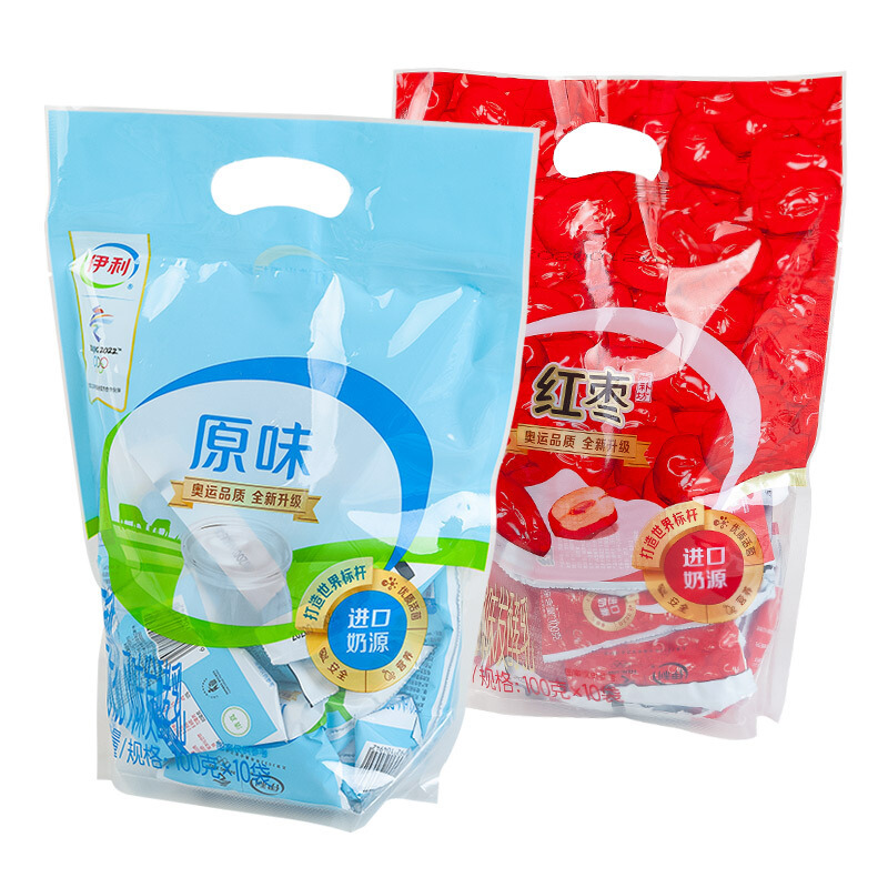 伊利原味袋装风味发酵乳100g早餐奶30袋伊利原味大包酸奶100g30袋视频