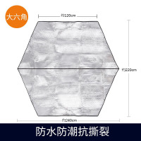 公狼户外大六角帐篷双面铝膜垫加厚防潮防水野餐野营露营多人垫子 配套大六角铝膜