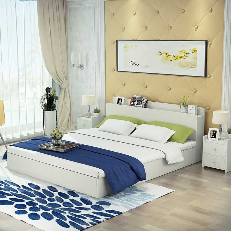 喜视美床实木床松木床双人床北欧简易床卧室成人床大床定制婚床视频