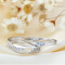 奥沃姿 2018新款S925纯银戒指 情侣对戒forever love订婚求婚七夕情人节礼物戒指 银色