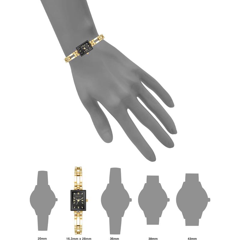 Anne Klein手表女防水石英矩形表盘金属表带矿物玻璃商务休闲高清大图