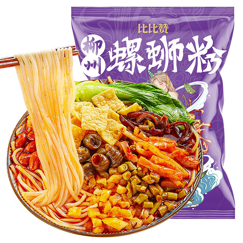 比比赞螺蛳粉300g*3袋装广西特产柳州正宗螺丝粉螺狮粉酸辣粉丝方便速食米粉夜宵充饥