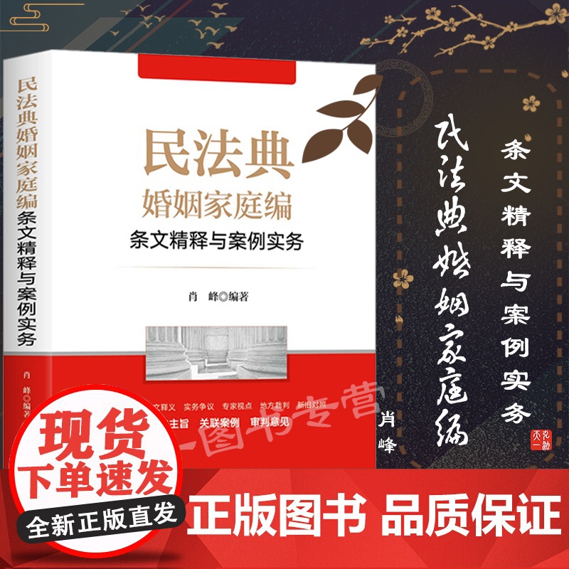 D 正版 民法典婚姻家庭编条文精释与案例实务 肖峰 法律出版社