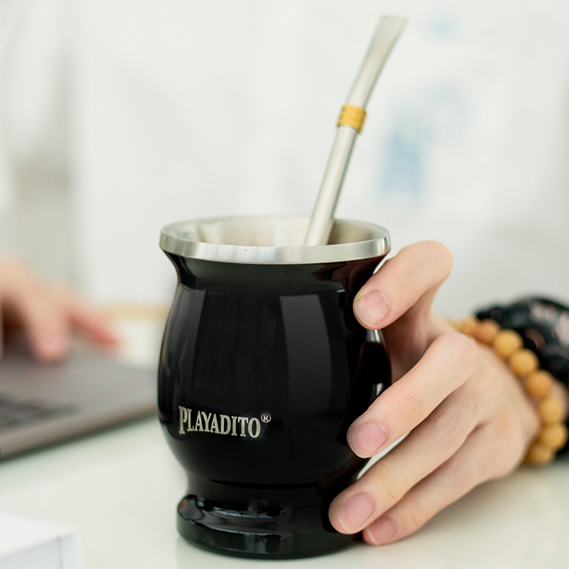 买1送马黛吸管阿根廷马黛经典茶具套装梅西同款马黛茶专用杯葫芦茶