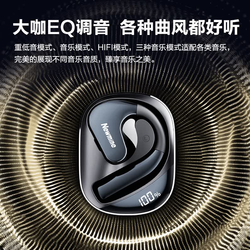 纽曼[匠心顶配]蓝牙耳机挂耳式开放不入耳骨传导概念运动跑步长续航通话降噪高品质适用苹果华为小米 TWS-Q12高清大图