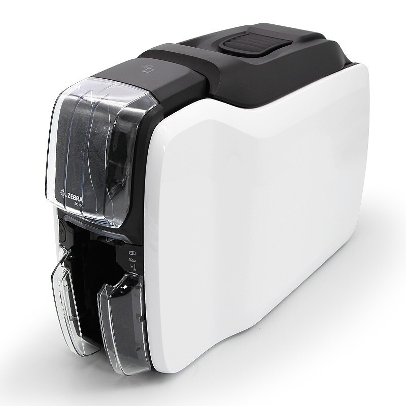 斑马证卡打印机pvc卡片制卡机名片斑马zc100证卡打印机视频