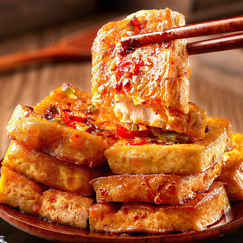 比比赞铁板豆腐[烧烤味]120g整袋装豆干湖南特产香干辣味小零食小吃食品即食
